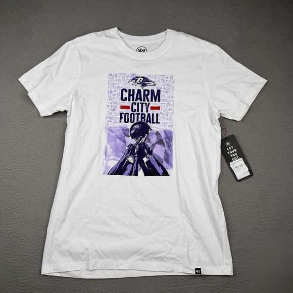 '47 Other - Baltimore Ravens Shirt Mens Medium White NFL Football '47 Charm City Graphic Tee